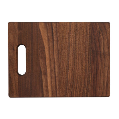 Single Handle Cutting Board by Refine Kitchenware, walnut wood with oval handle cutout on Tampa Home & Garden Store