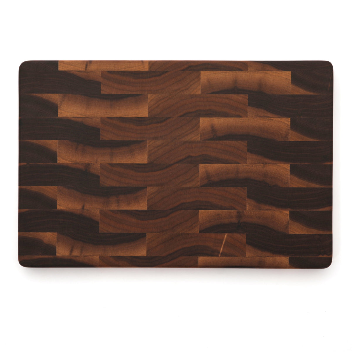 End grain cutting board 18×12 in Refine Kitchenware dark/light wood patchwork on Tampa Home & Garden Store