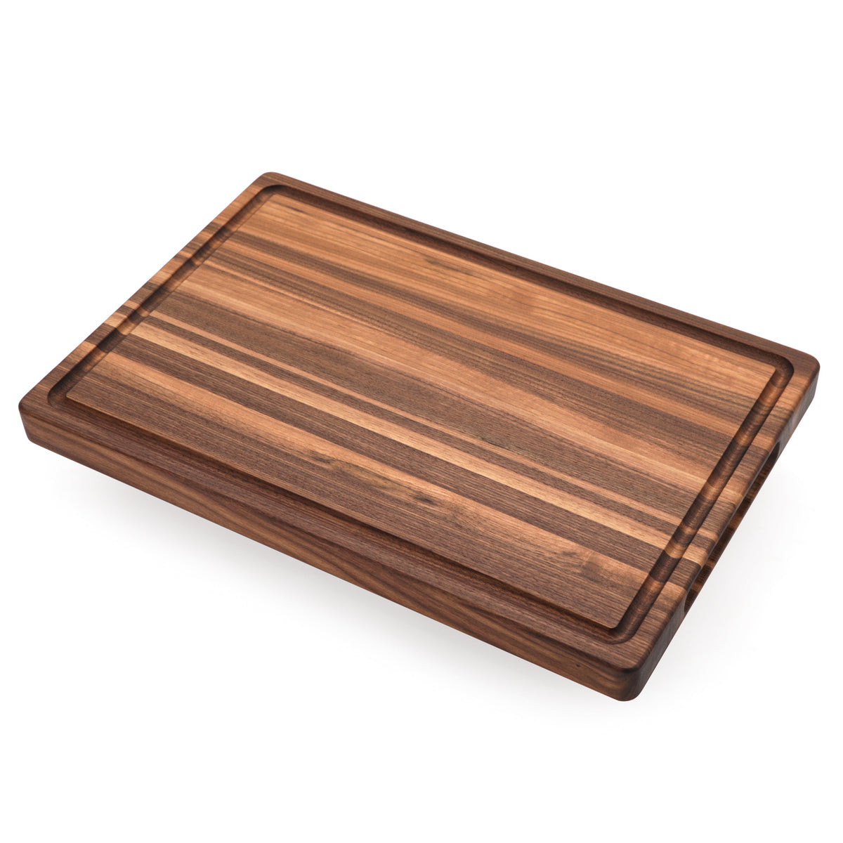 18x12 edge grain cutting board by Refine Kitchenware, striped walnut/maple wood on Tampa Home & Garden Store