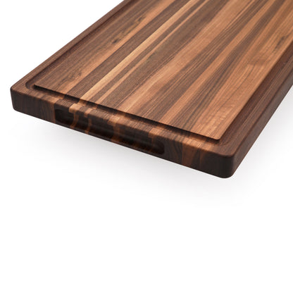 Edge grain cutting board 18x12 with striped wood pattern on Tampa Home & Garden Store