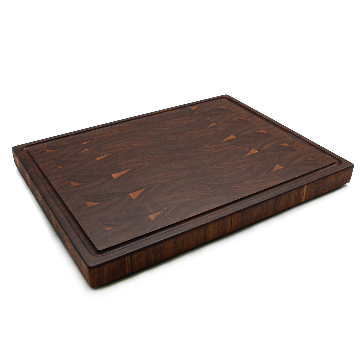 End grain cutting board by Refine Kitchenware, 20x15 in, dark walnut with diamond pattern on Tampa Home & Garden Store