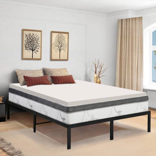 King 2-inch Thick Plush High Density Foam Mattress Topper Pad - Medium Firm - Tampa Home & Garden Store