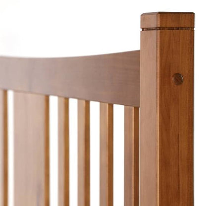 Marco de cama tipo plataforma de madera maciza estilo rústico Queen con cabecero en nogal