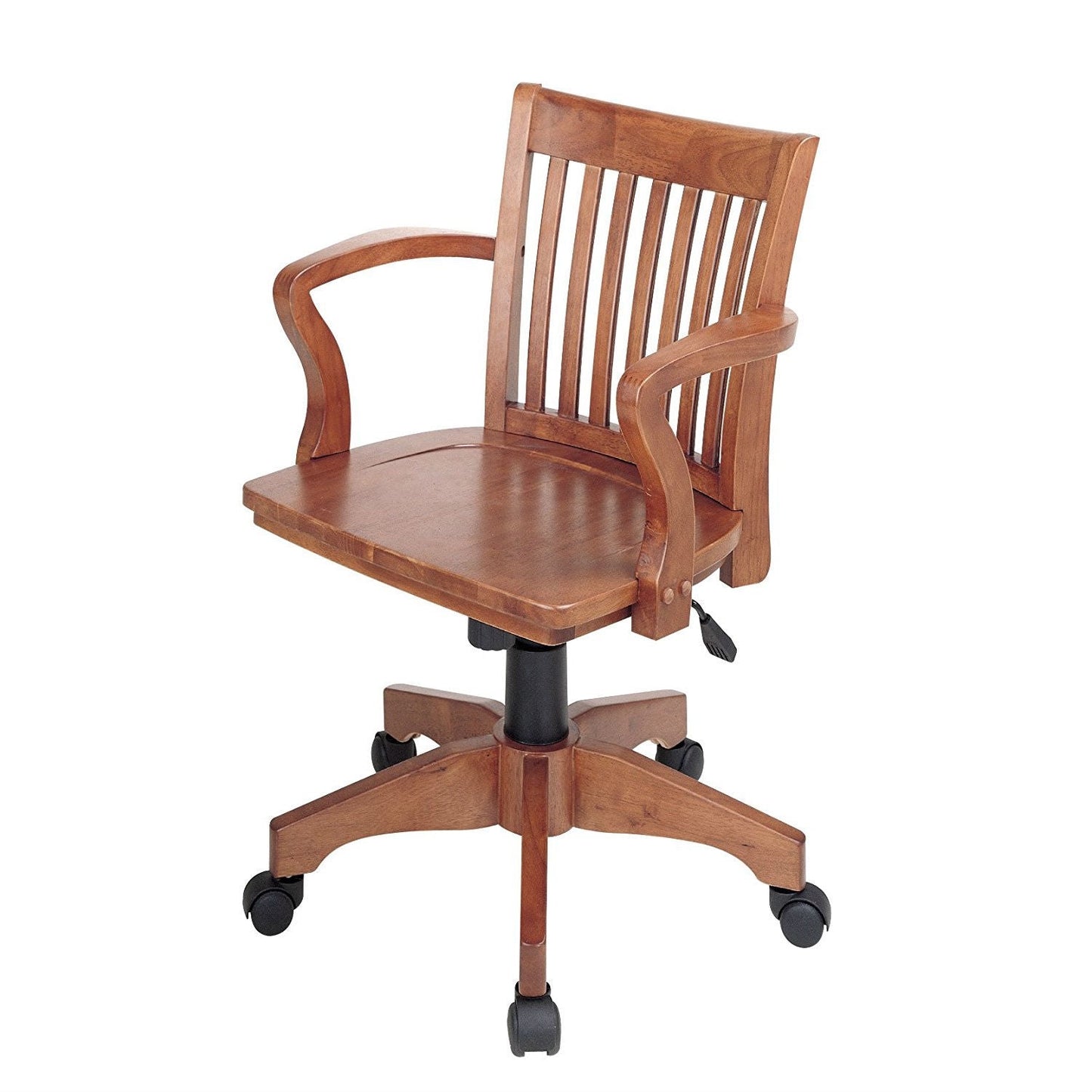 Sillón clásico de madera para banquero con asiento y brazos de madera