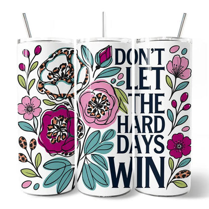 Set of 3 20oz personalized tumblers with lids and stainless straws by OrnamentallyYou floral on Tampa Home & Garden Store