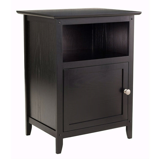 Black Shaker Style End Table Nighstand with Shelf - Tampa Home & Garden Store
