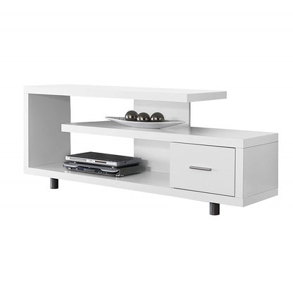 Mueble de TV moderno blanco - Se adapta a televisores de pantalla plana de hasta 60 pulgadas