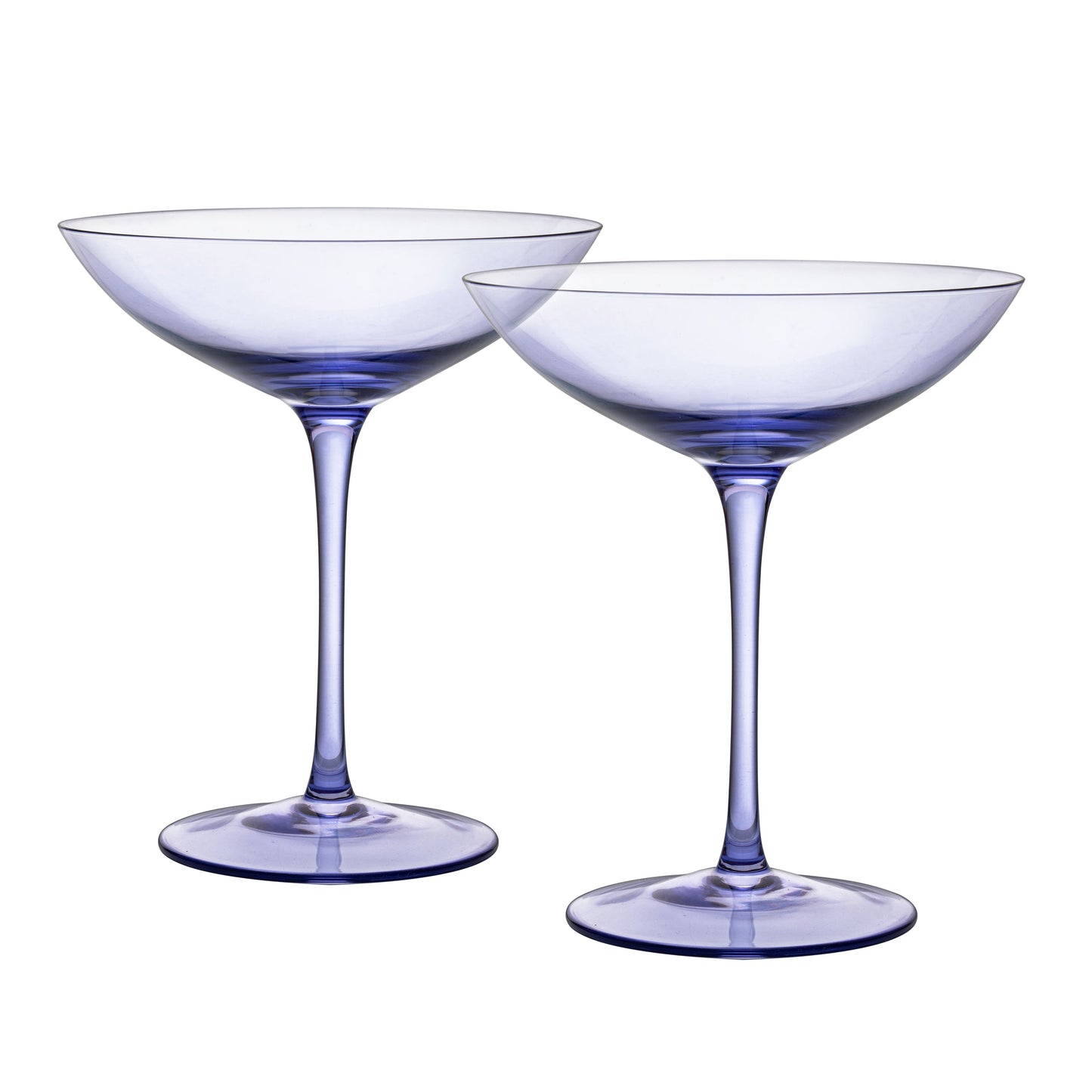 Corso Purple Champagne Coupe Glassware Set
