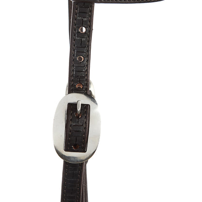 Headstall Mayatex heavy oil brown 5/8 inch single-ear with silver buckle on Tampa Home & Garden Store