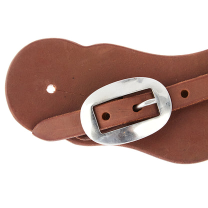 Mayatex WD-CSSO Mens Oiled Cowboy Spur Strap brown leather with oval silver buckle on Tampa Home & Garden Store