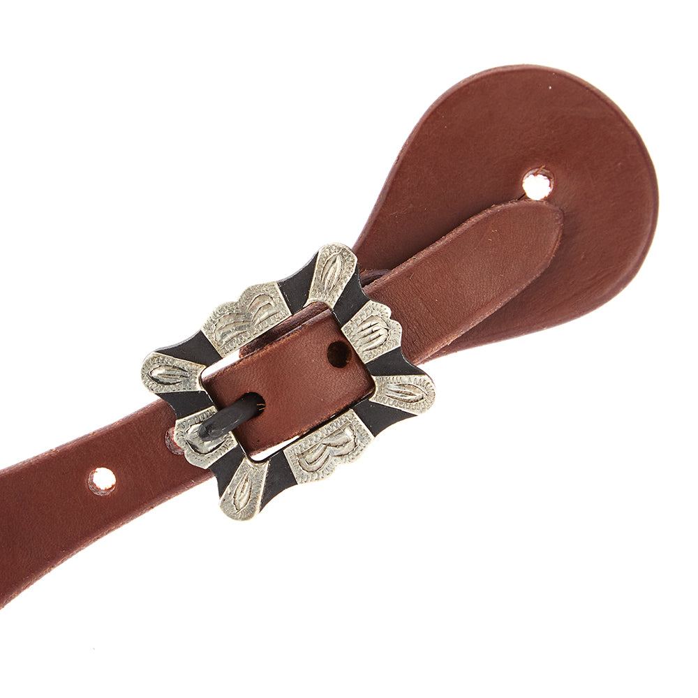 Mens oiled dove wing spur strap with square silver bar buckle by Mayatex on Tampa Home & Garden Store