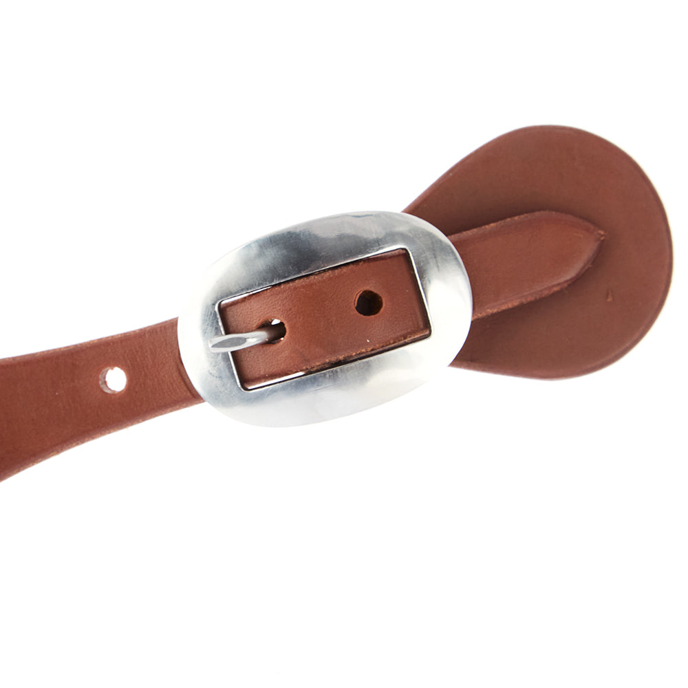 WD-DWSSO mens oiled dove wing spur strap brown leather with silver buckle on Tampa Home & Garden Store