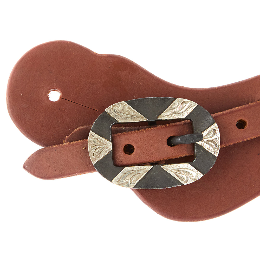 Mayatex WD-LYCSSO-20 spur straps with oval silver bar buckle leather on Tampa Home & Garden Store