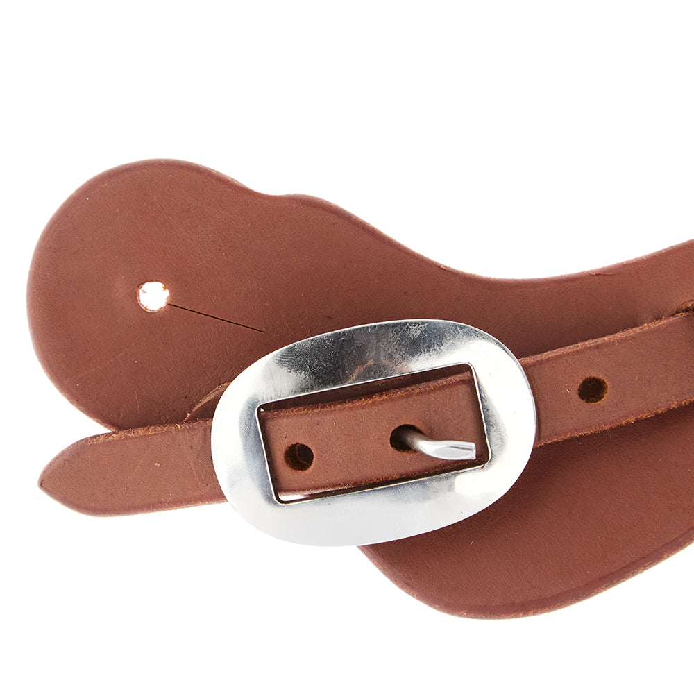 WD-LYCSSO ladies youth oiled spur strap by Mayatex, brown leather with silver buckle on Tampa Home & Garden Store