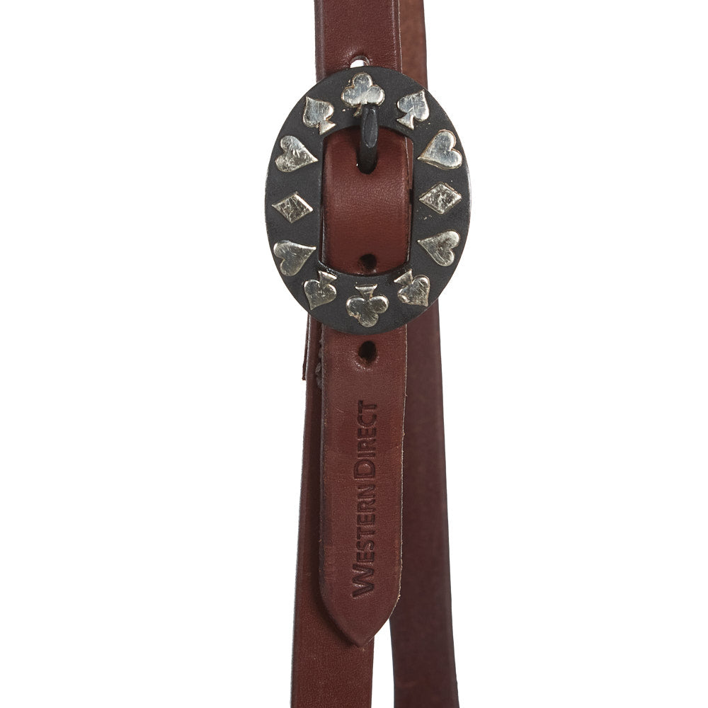 Headstall Mayatex WD-SEHO-16 oil harness leather single-ear with round concho on Tampa Home & Garden Store