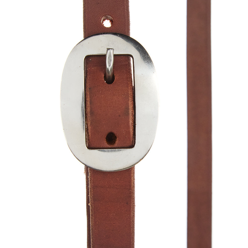 Mayatex WD-SLEHO heavy oil harness leather 3/4 inch slit ear headstall with silver buckle on Tampa Home & Garden Store