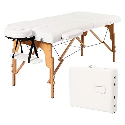 White Adjustable Portable Massage Folding Table - Tampa Home & Garden Store