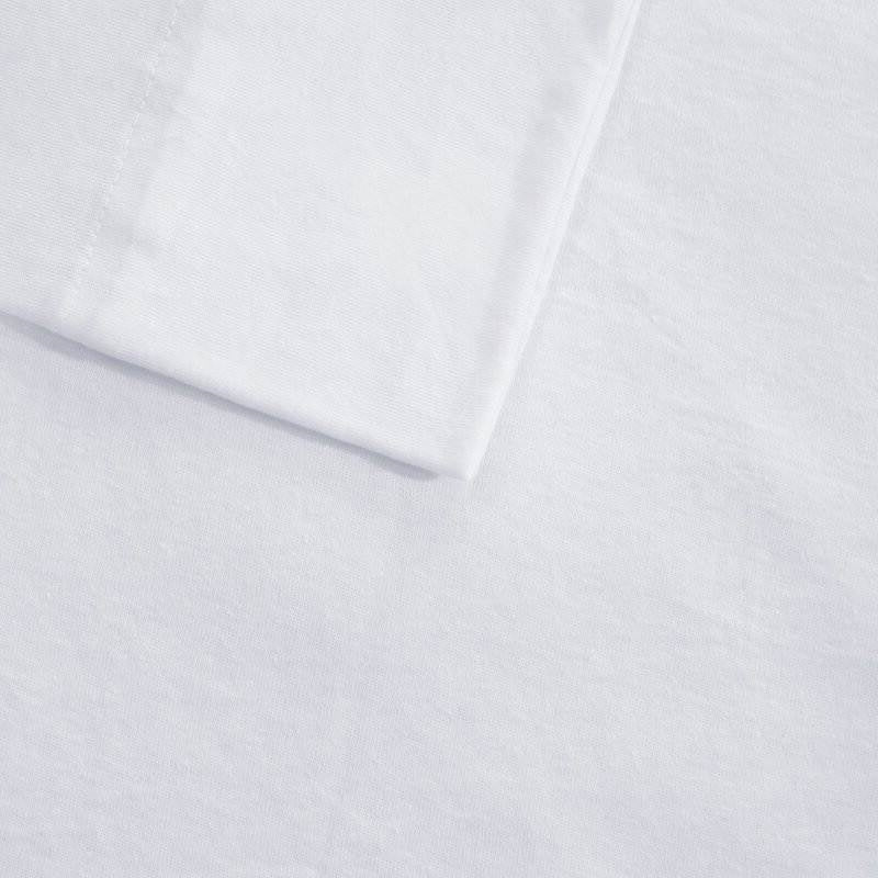 Twin XL 4-piece cotton blend jersey sheet set in white by HomePacific on Tampa Home & Garden Store