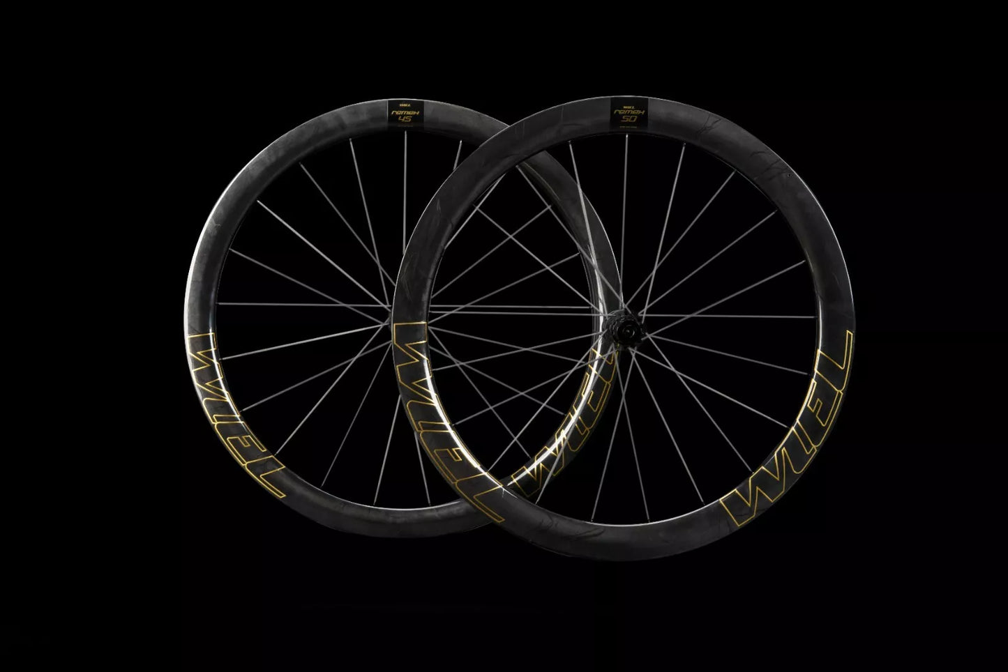 WIEL Carbon Tubeless Clincher Disc Brake 1290g Wheelset-Gold/Black Logo - Tampa Home & Garden Store