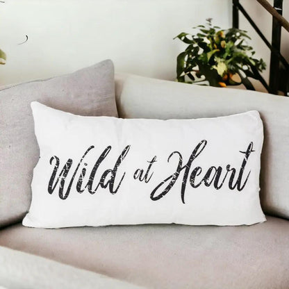 Wild At Heart Double-Sided Canvas Pillow