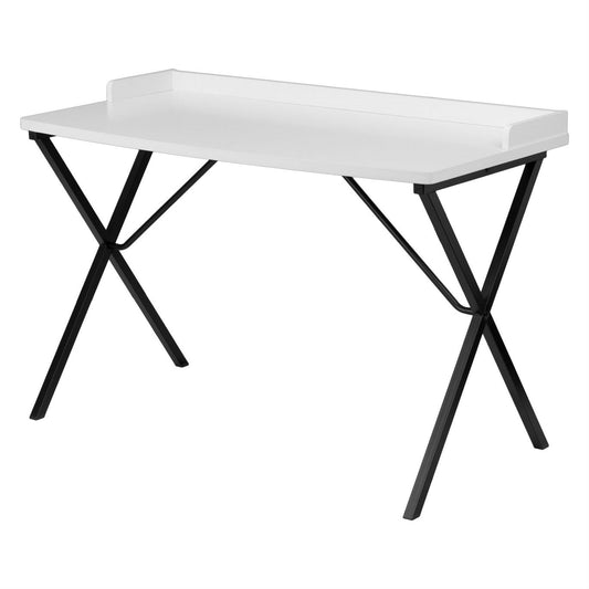 White Top Modern Student Teen Adult Writing Table Computer Desk - Tampa Home & Garden Store