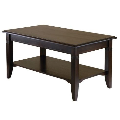 Rectangle Wood Coffee Table in Cappuccino Finish - Tampa Home & Garden Store