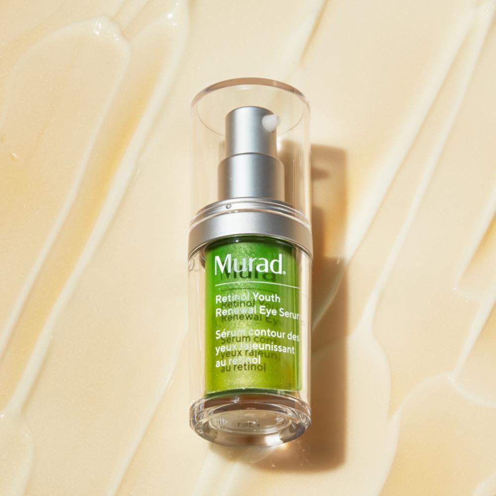 Murad Retinol Youth Renewal Eye Serum bottle with green glass and silver pump on Tampa Home & Garden Store