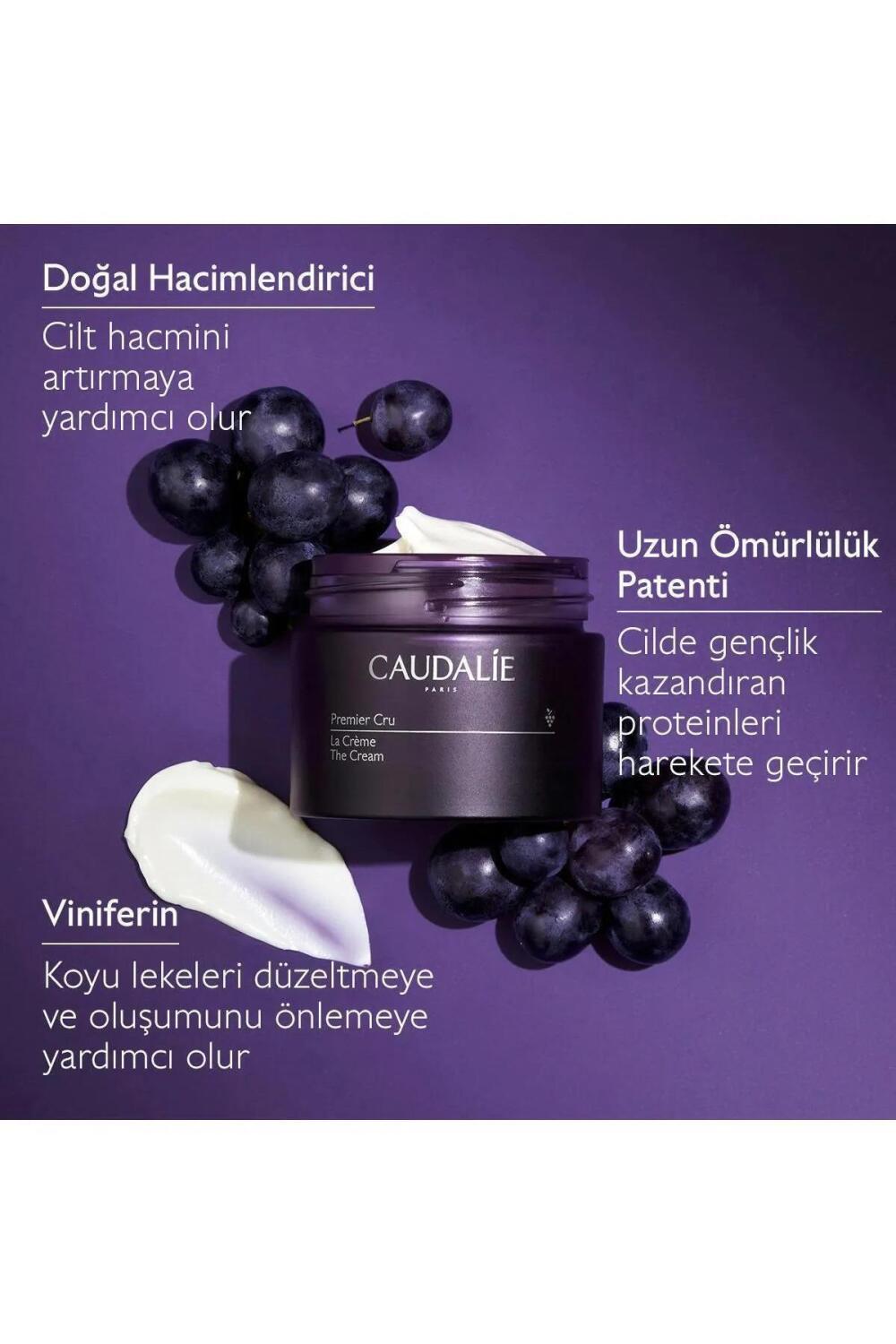 Caudalie Premier Cru The Cream face cream jar purple tub with grapes on Tampa Home & Garden Store