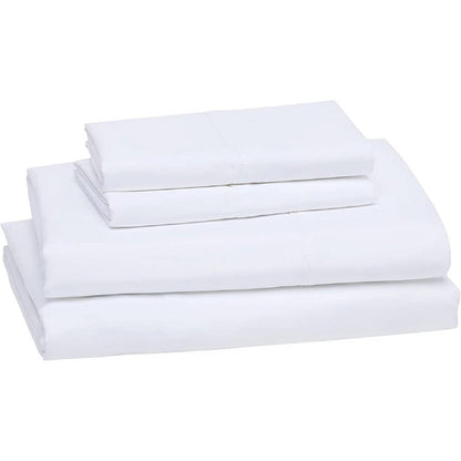 Juego de sábanas Queen de 4 piezas de algodón egipcio 100%, 1000 hilos - Blanco