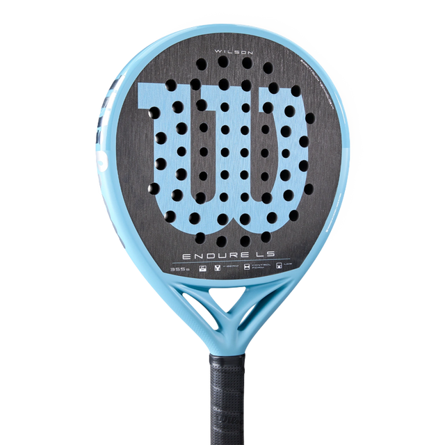 Padel racket Wilson Endure LS V1 2026 with light blue frame and perforated face on Tampa Home & Garden Store