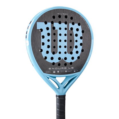 Padel racket Wilson Endure LS V1 2026 with light blue frame and perforated face on Tampa Home & Garden Store