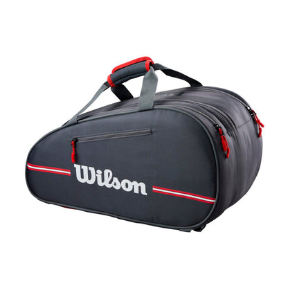 Wilson Padel Racket Bag Team black with red zipper pulls and white logo on Tampa Home & Garden Store