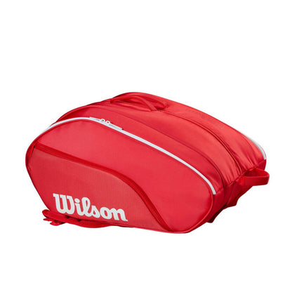 Wilson Padel Racket Bag Tour red with white zipper, Wilson logo on side on Tampa Home & Garden Store