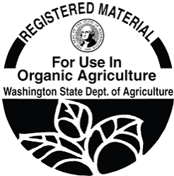 KIS Organics Veggie Soil Mix certification seal for organic agriculture with leaf motif on Tampa Home & Garden Store