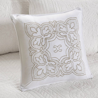 Juego de ropa de cama de 6 piezas para sofá cama, blanco rústico, con bordes festoneados