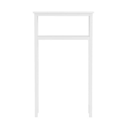 Estantería de almacenamiento de madera maciza blanca de 1 balda para encima del inodoro
