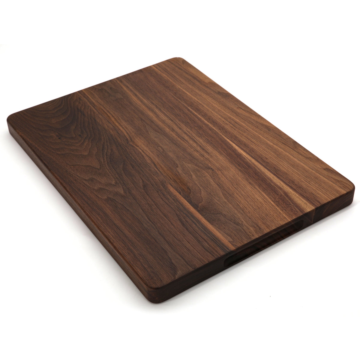 20x15 inch thick flat-grain cutting board by Refine Kitchenware, dark wood with rounded corners on Tampa Home & Garden Store