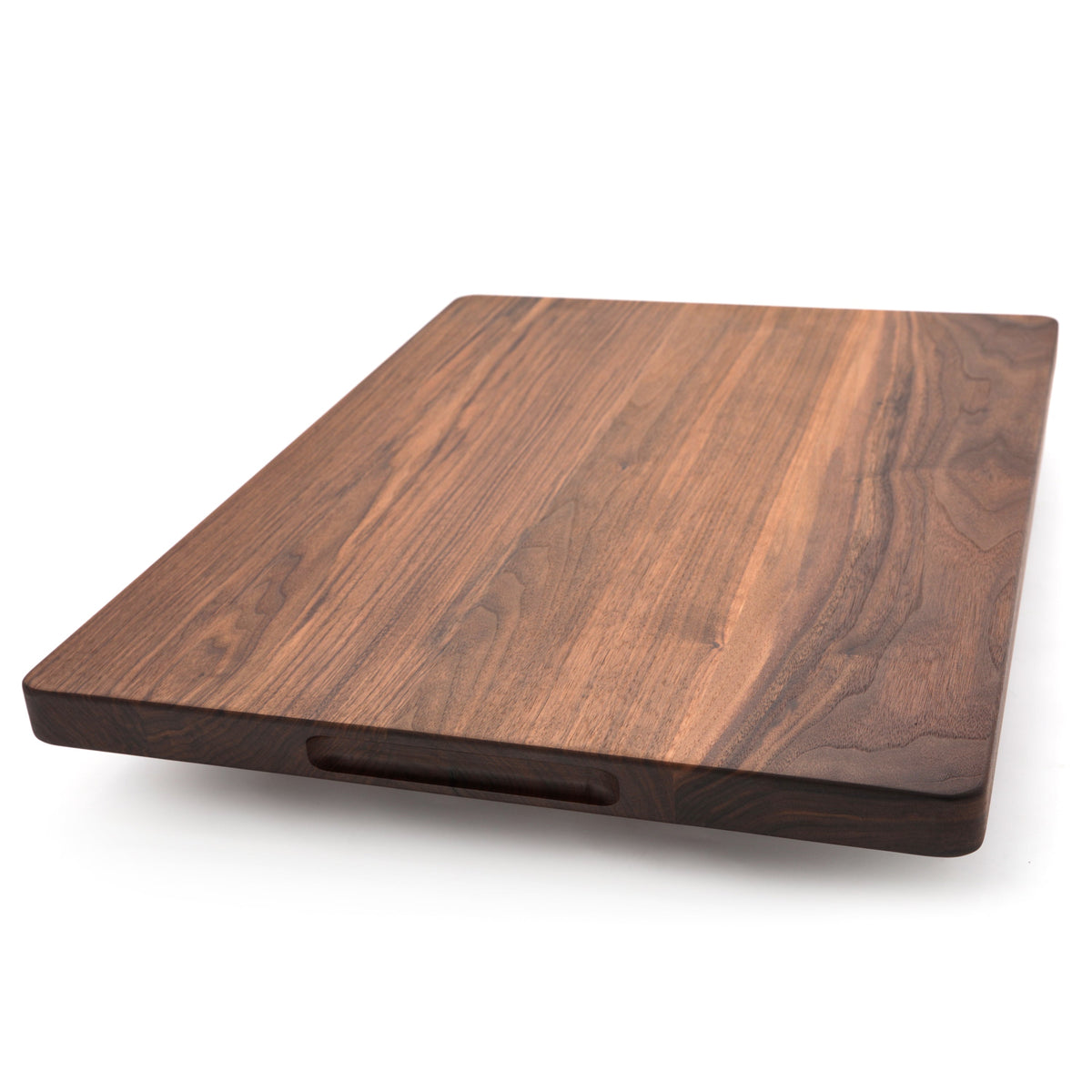 Cutting board 24x18 thick flat-grain walnut wood with handle notch, Refine Kitchenware on Tampa Home & Garden Store