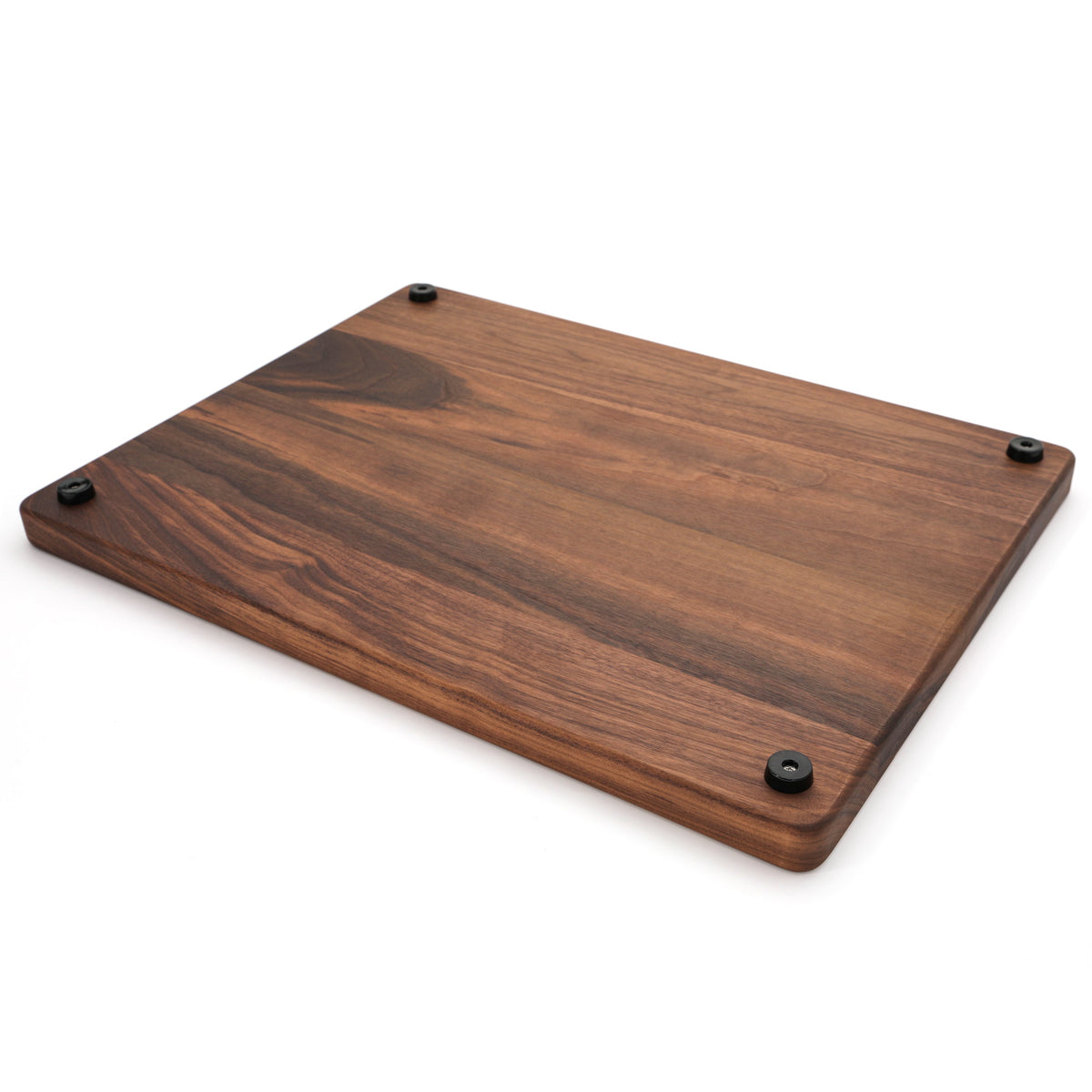 Cutting board 24x18 inch thick flat-grain walnut wood with rubber feet on Tampa Home & Garden Store