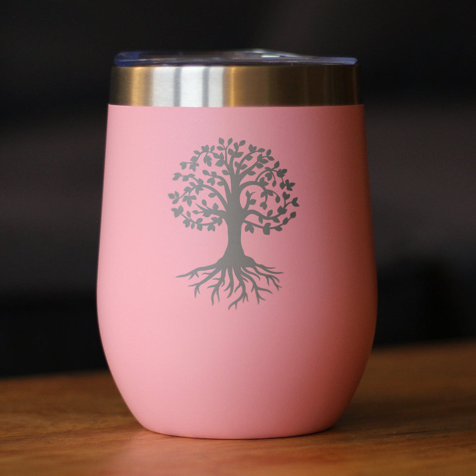 Tree of Life - Cute Family Themed Gifts and Decor - Insulated Wine Tumbler