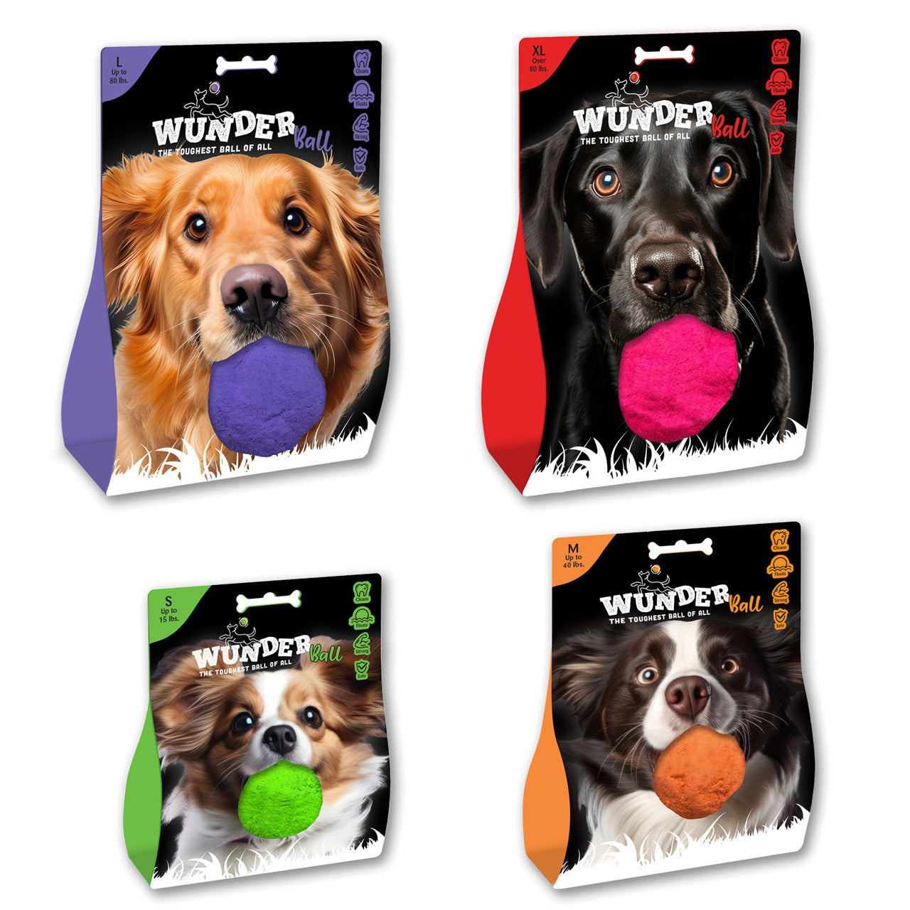 WUNDERball Fetch Toy Natural Rubber Ball For Dogs