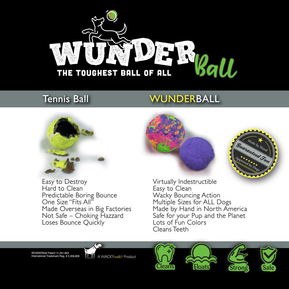 WUNDERball Fetch Toy Natural Rubber Ball For Dogs
