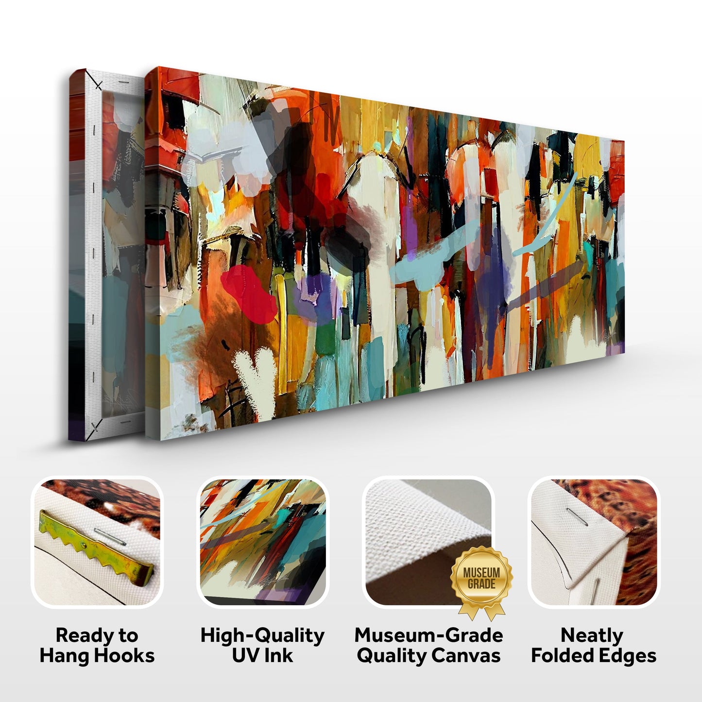 Canvas Print: Resonant Hues crafting canvas by Tailored Canvases; vibrant multicolor composition on Tampa Home & Garden Store