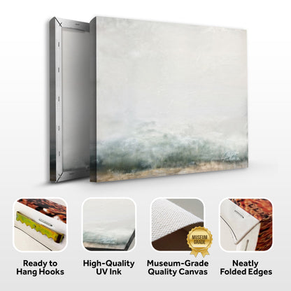 Canvas Print Misty Genesis by Tailored Canvases, pale gray misty seascape on gallery wrap canvas on Tampa Home & Garden Store