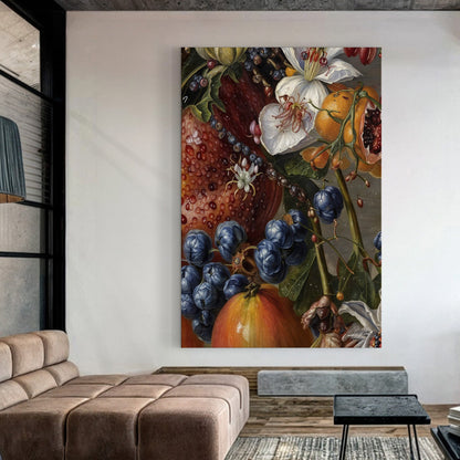 Canvas Print Baroque Bounty crafting canvas by Tailored Canvases; fruit display on wall on Tampa Home & Garden Store
