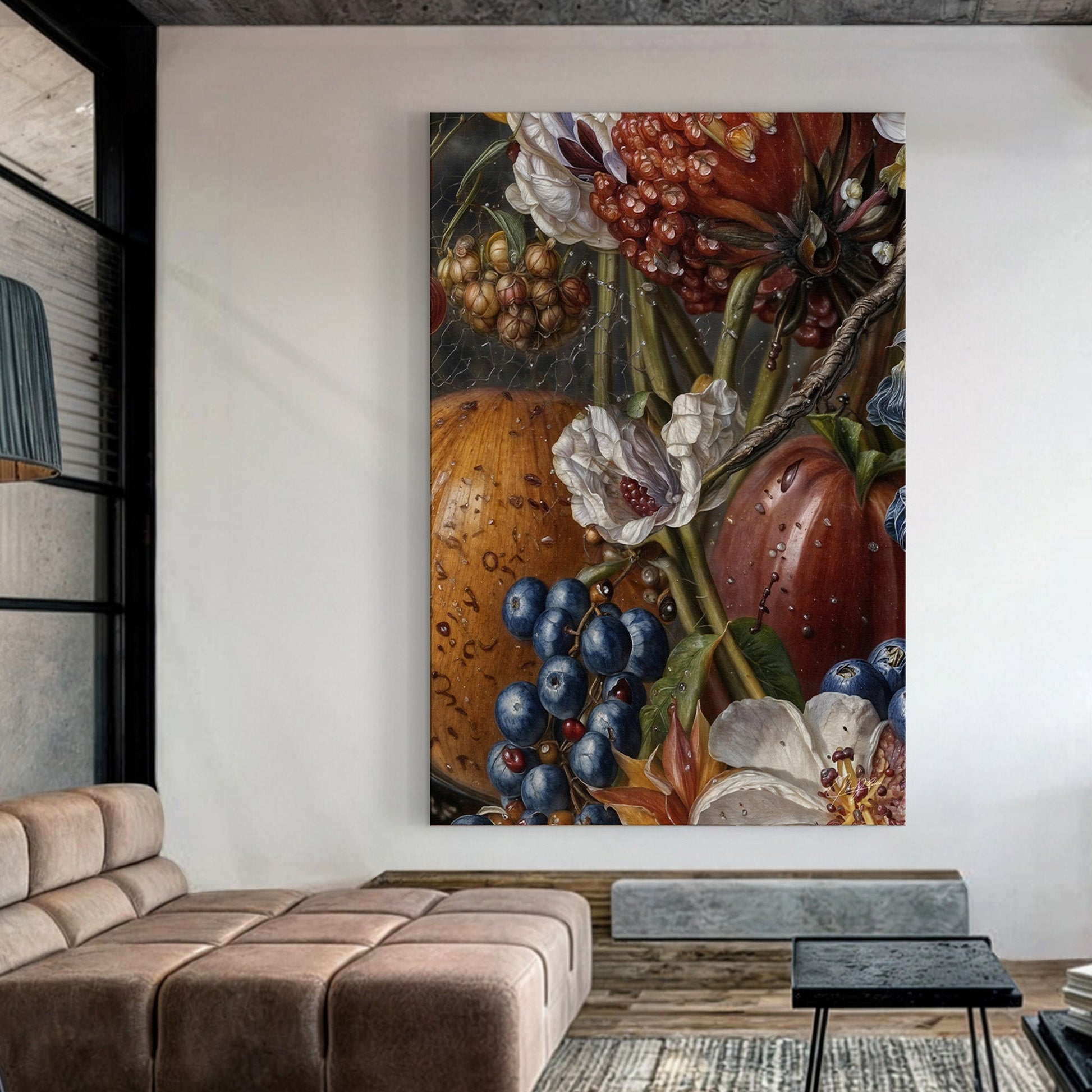 Canvas print Baroque Bounty II by Tailored Canvases, vibrant fruit still life canvas wall art on Tampa Home & Garden Store