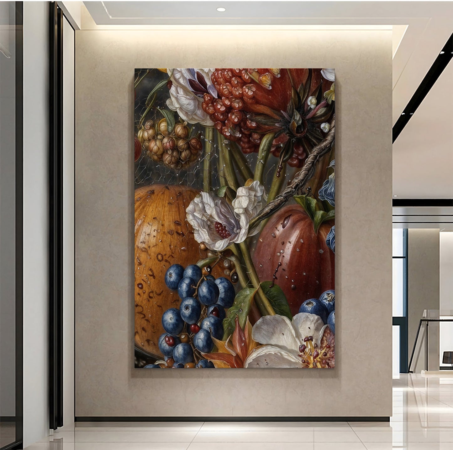 Canvas Print Baroque Bounty II by Tailored Canvases; lush still life with grapes and berries on Tampa Home & Garden Store