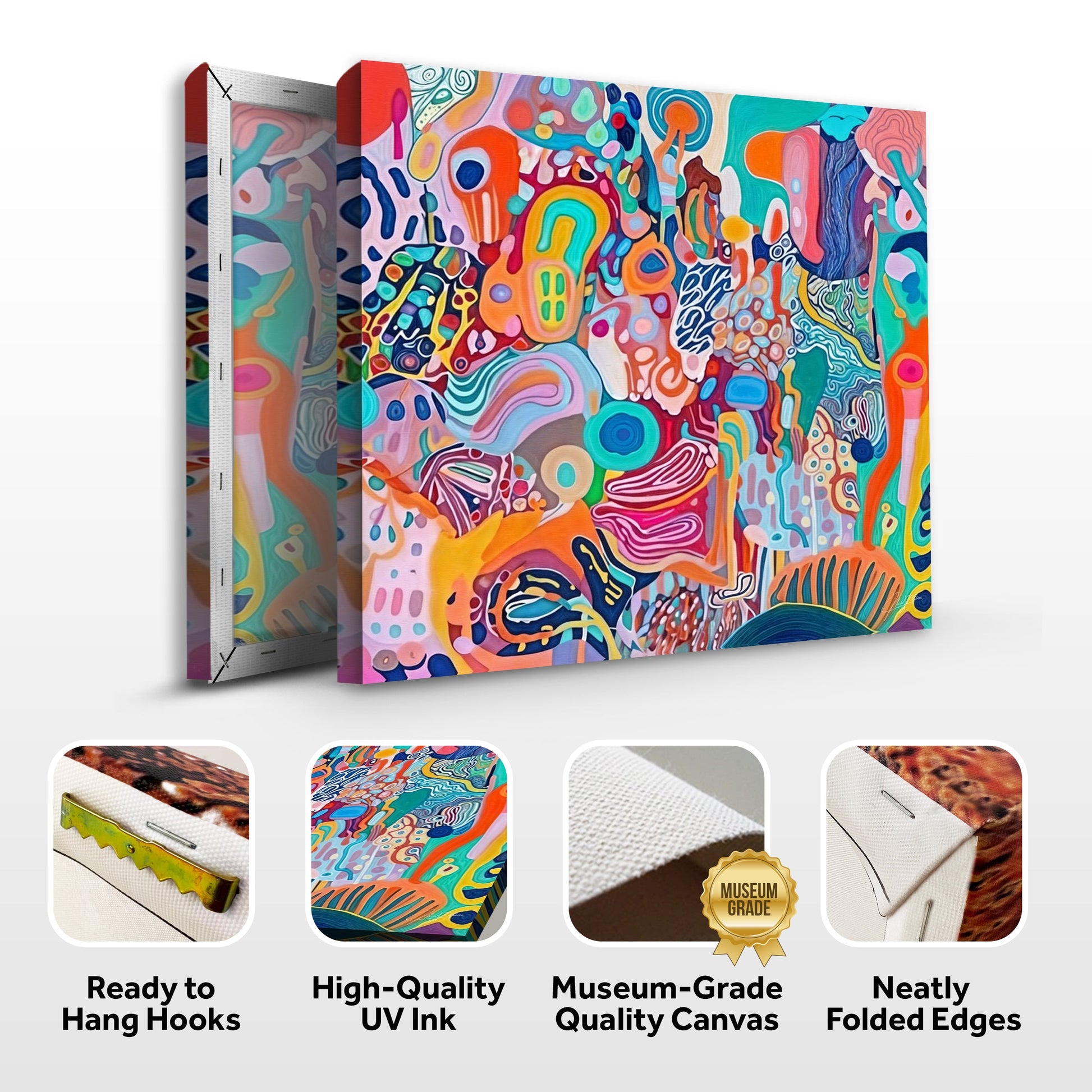 Canvas print Kaleidoscopic Voyage II by Tailored Canvases, triptych on wrapped canvas on Tampa Home & Garden Store