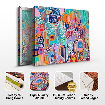 Canvas Print Kaleidoscopic Voyage III Tailored Canvases, vibrant abstract artwork on stretched canvas on Tampa Home & Garden Store