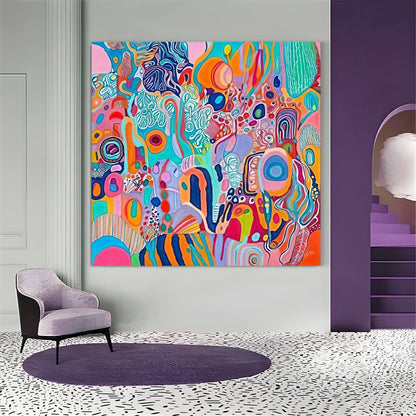 Canvas Print Kaleidoscopic Voyage III by Tailored Canvases vibrant abstract artwork on Tampa Home & Garden Store